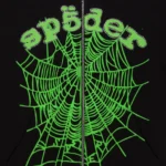 Black And Green Sp5der Hoodie​