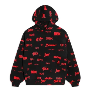 Black And Red Sp5der Hoodie​