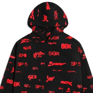 Black And Red Sp5der Hoodie​