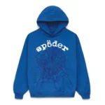 Blue And White Sp5der Hoodie​
