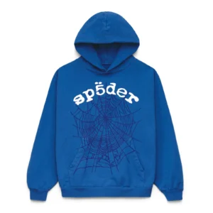 Blue And White Sp5der Hoodie​