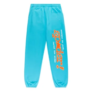 Cyan Sp5der Sweatpants