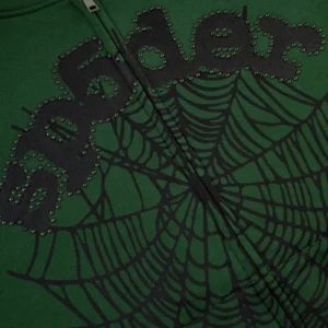 Dark Green Sp5der Hoodie​