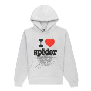 I Love Sp5der Hoodie Grey​