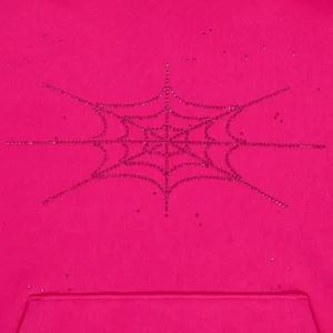 Pink Rhinestone Sp5der Hoodie​