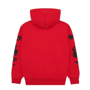 Red And Black Sp5der Hoodie​