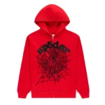 Red Rhinestone Sp5der Hoodie​