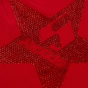 Red Star Rhinestone Beanie