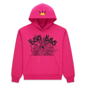 Sp5der Angel Number Hoodie Pink​