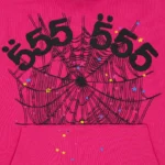 Sp5der Angel Number Hoodie Pink​