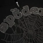 Sp5der Hoodie Black Rhinestone​