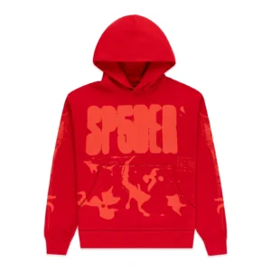 Sp5der Red Rhinestone Hoodie​