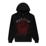 Sp5der Rhinestone Hoodie Black​