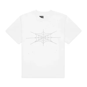 Sp5der White Rhinestone Shirt