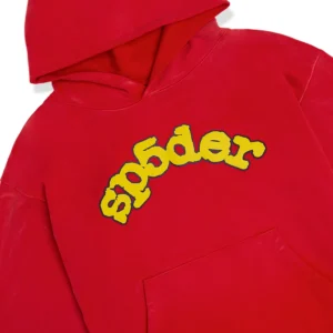Sp5der Worldwide Red Angel Number 555 Hoodie​