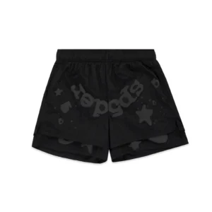 Black Sp5der Double Layer Shorts​