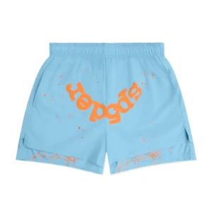 Light Blue Sp5der Shorts