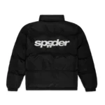 Sp5der Debossed Web Leather jacket​