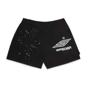 Sp5der OG Web V2 Rhinestone Short Black​