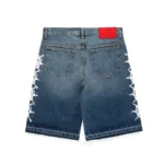 Sp5der Web Stone Denim Shorts